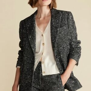 NWT Amour Vert Alix Herringbone Wool Blazer